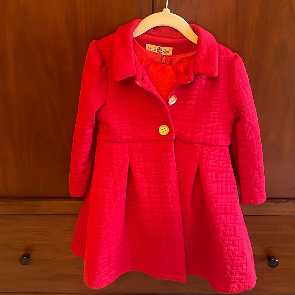 Red coat dress
